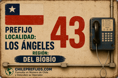 Prefijo 43 Chile – Código de área de Los Ángeles y la Provincia del Biobío, teléfonos fijos