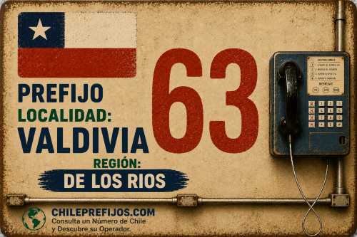 Prefijo telefónico 63 de la Región de Los Ríos, Chile