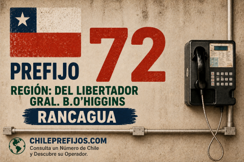 Prefijo telefónico 72 de Rancagua, Región de O'Higgins, Chile